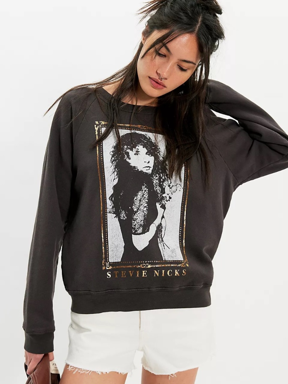 Daydreamer Free People Stevie Nicks orchid bouquet SWEATSHIRT top